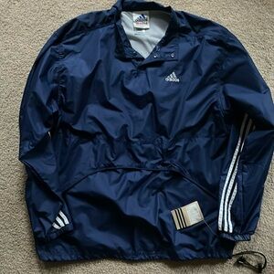 NWT - Adidas pullover rain jacket.  Zip pockets. XL